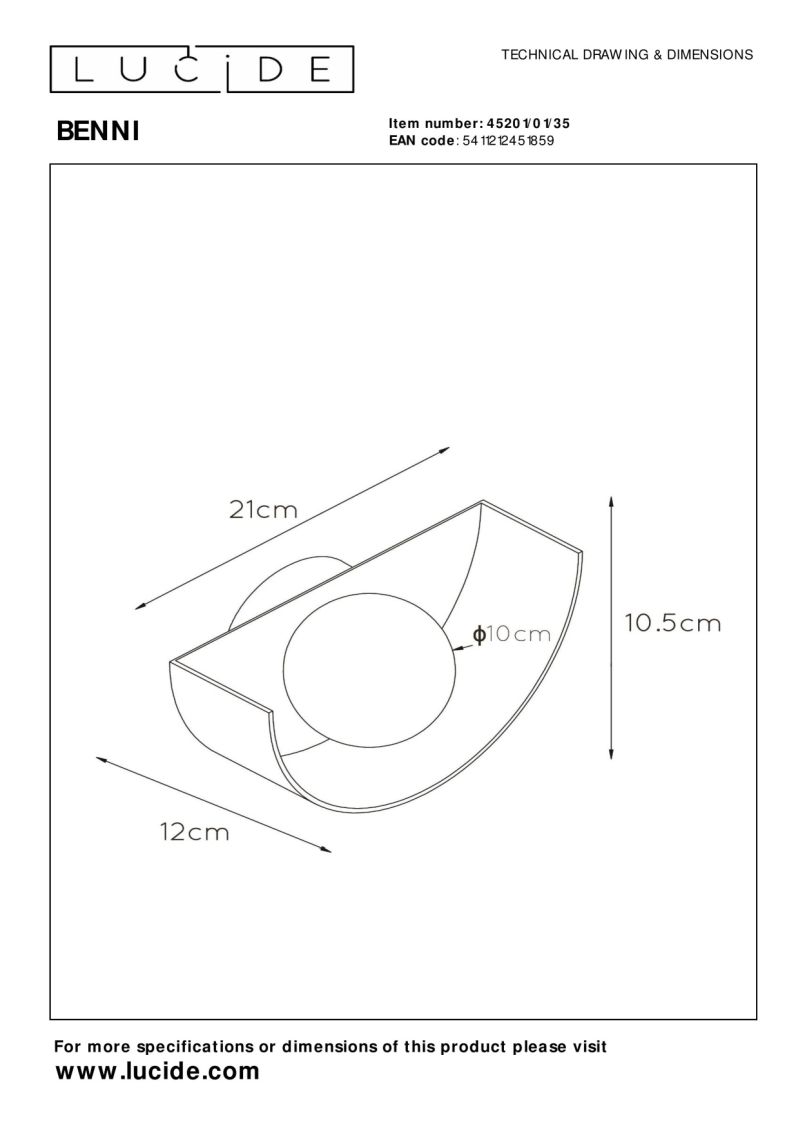 Lucide BENNI - Nástenné svietidlo - 1xG9 - Pastel Blue